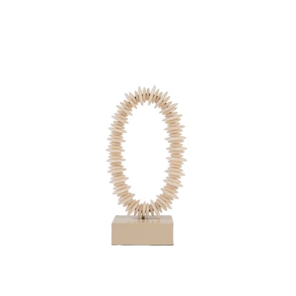 Light & Living Ornament op voet 10x22x40 cm RING zand