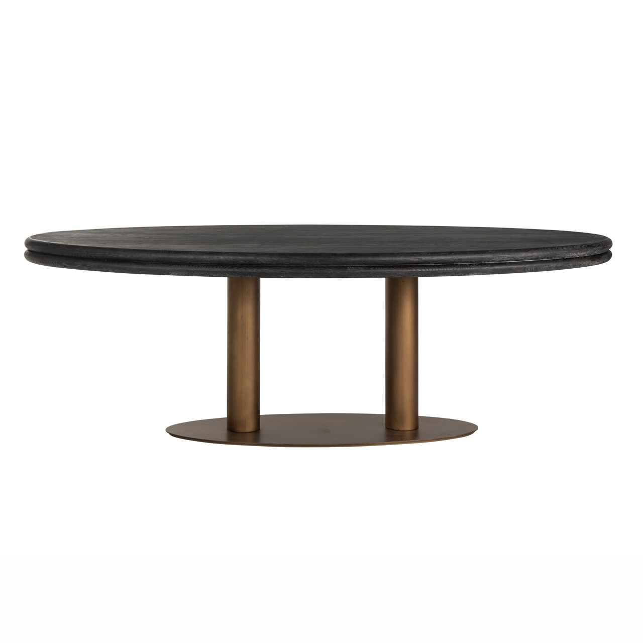 Richmond Interiors Eettafel Macaron black rustic oval 235
