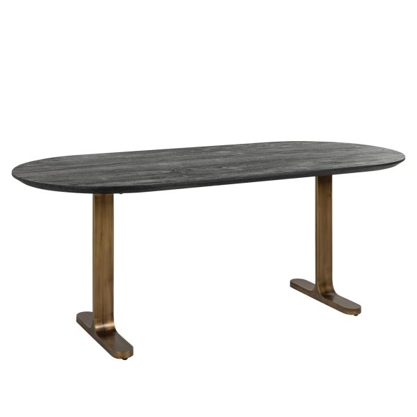Richmond Interiors Eettafel Revelin black/gold 200