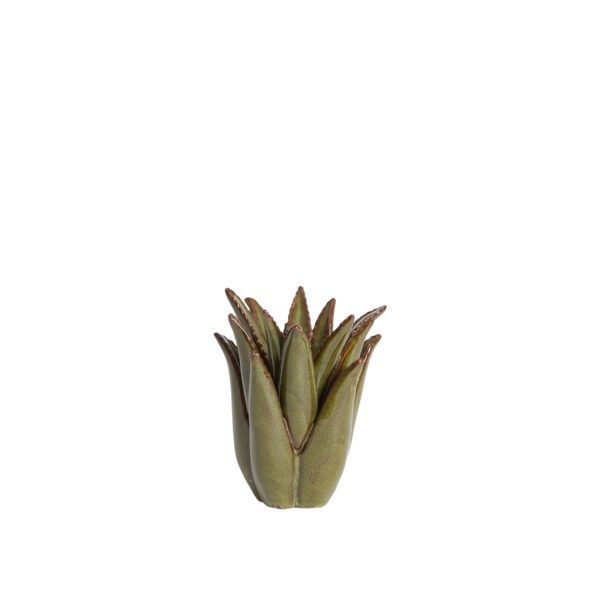 Light & Living Theelicht Ø13x15 cm CACTUS keramiek donker groen