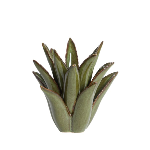 Light & Living Theelicht Ø24,5x23 cm CACTUS keramiek donker groen