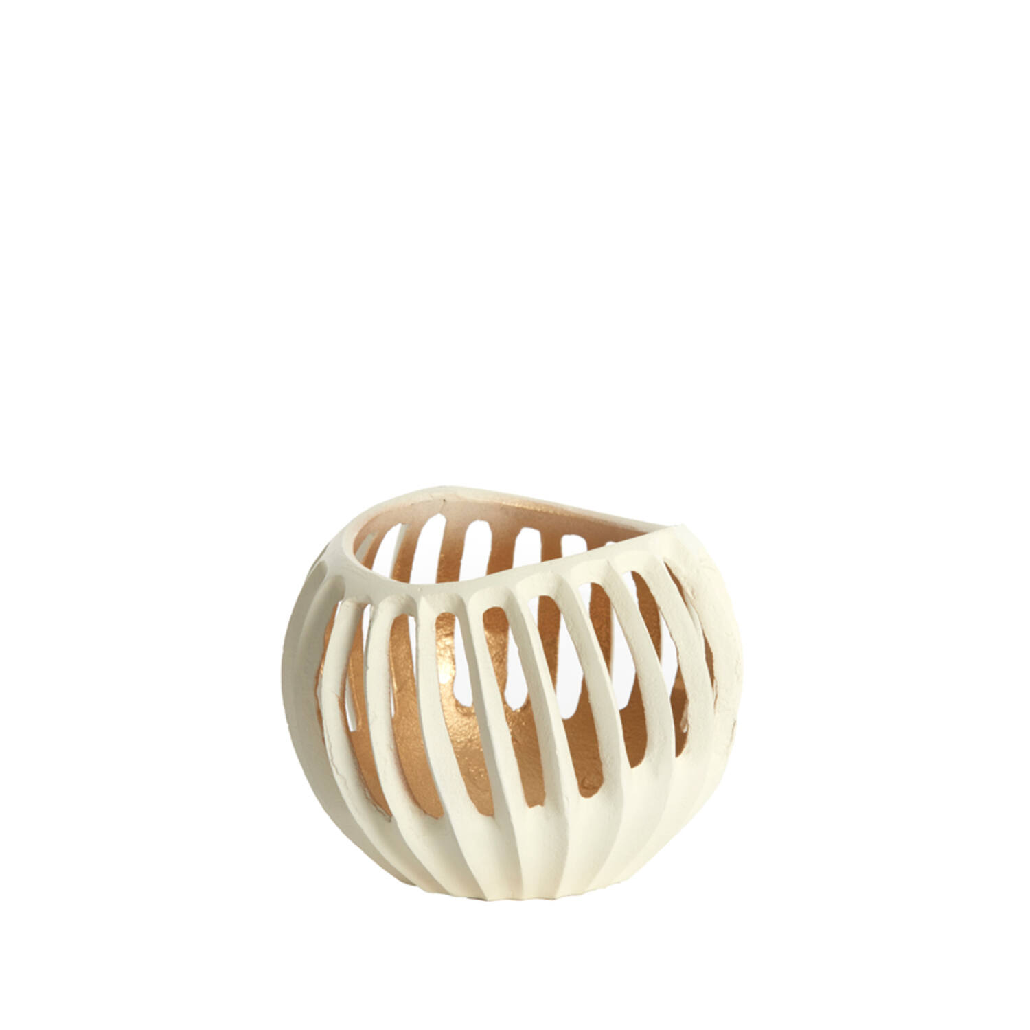 Light & Living Theelicht Ø16x12 cm CHALCO crème+goud