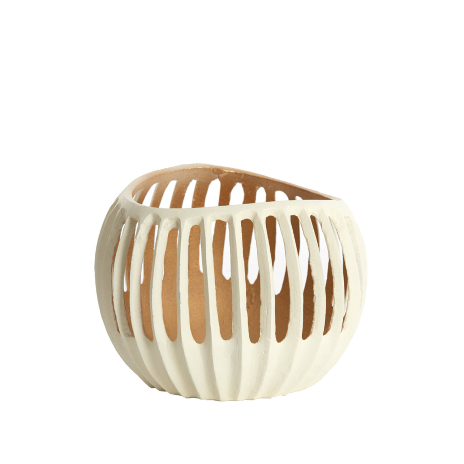 Light & Living Theelicht Ø19x15 cm CHALCO crème+goud