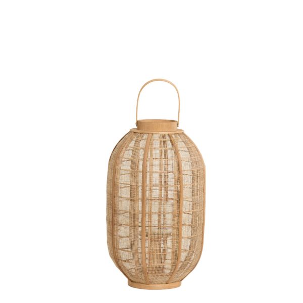 Light & Living Windlicht Ø34x56 cm CIVENNA raffia naturel+hout naturel