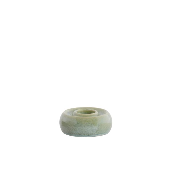 Light & Living Theelichthouder Ø12,5x5 cm OTHONI keramiek mint groen