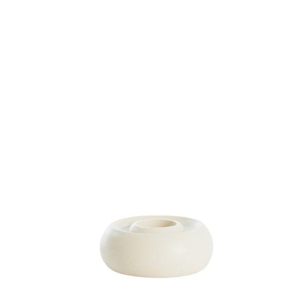 Light & Living Theelichthouder Ø12,5x5 cm OTHONI keramiek mat crème