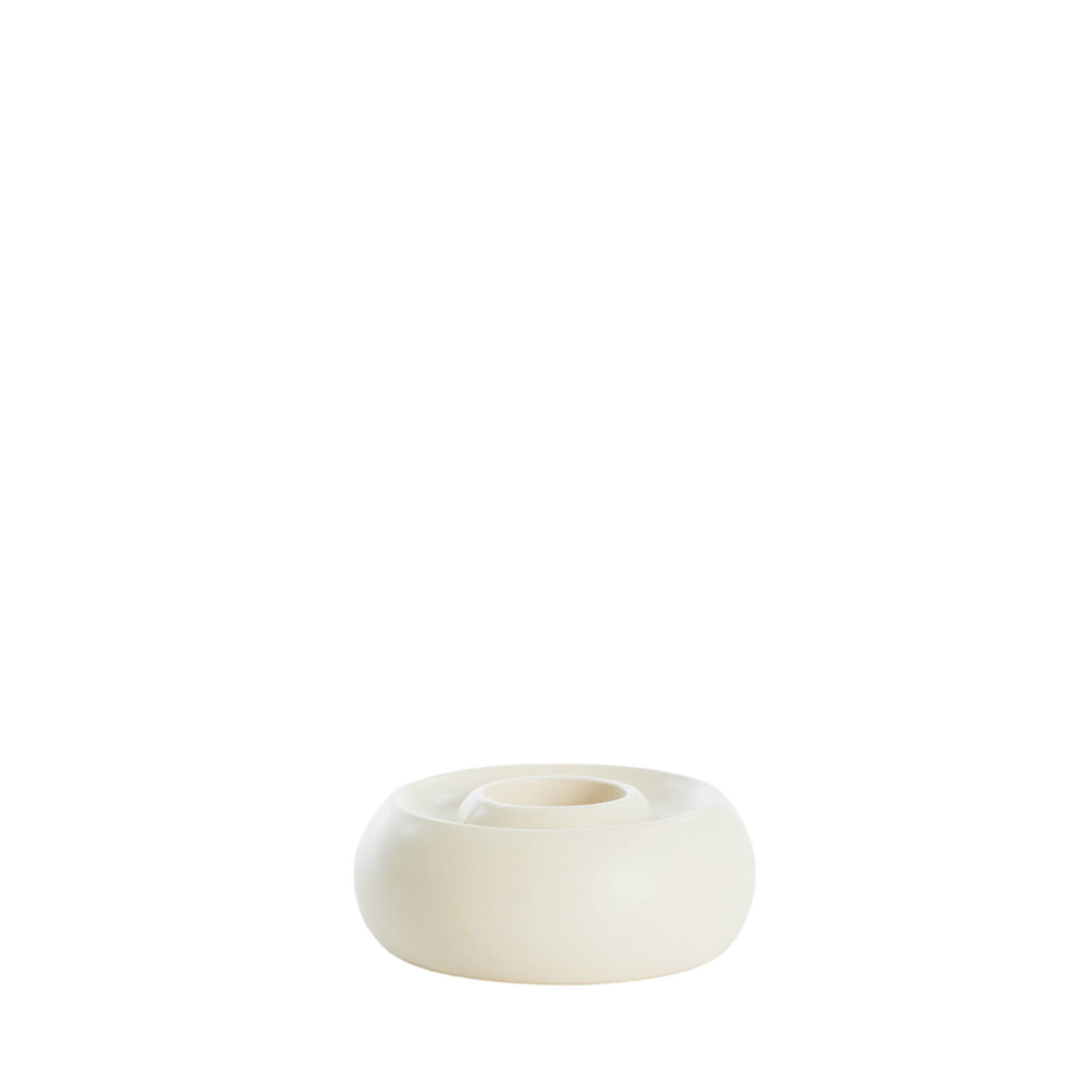 Light & Living Theelichthouder Ø12,5x5 cm OTHONI keramiek mat crème