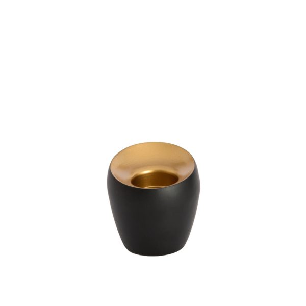 Light & Living Theelicht Ø9x9 cm VEROLI mat zwart+goud