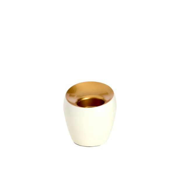Light & Living Theelicht Ø9x9 cm VEROLI mat crème+goud