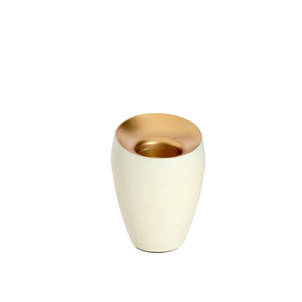 Light & Living Theelicht Ø9x12 cm VEROLI mat crème+goud