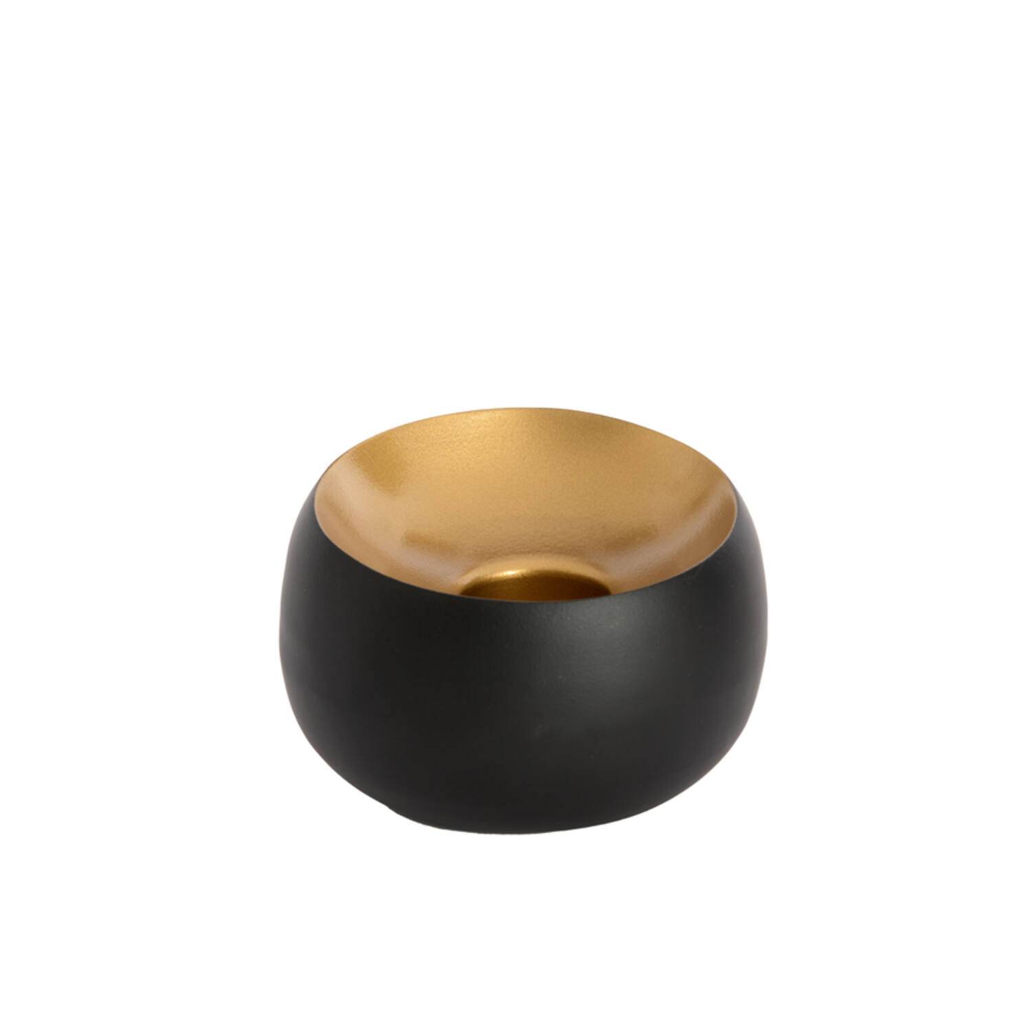 Light & Living Theelicht Ø15x10 cm VEROLI mat zwart+goud