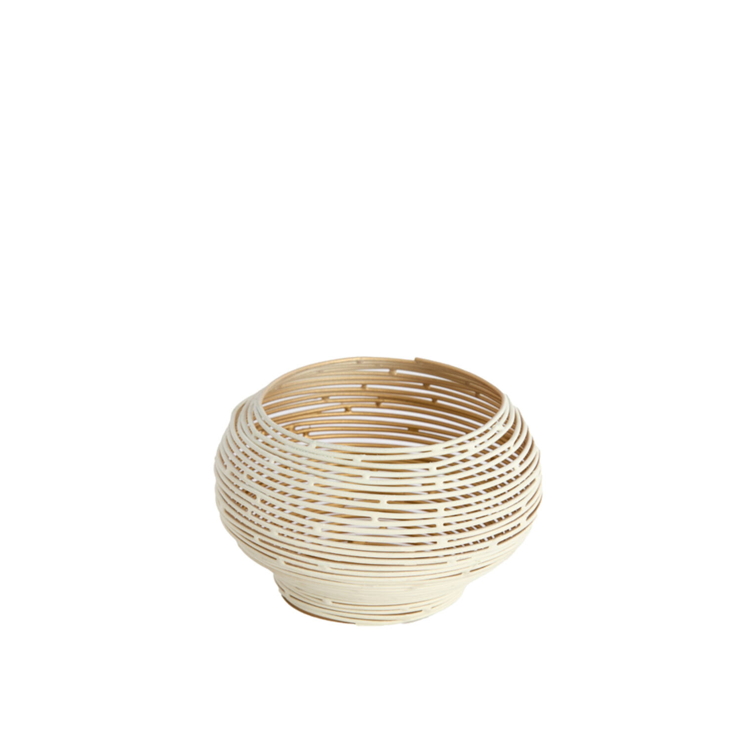 Light & Living Theelicht Ø12x8 cm URBINO mat crème+goud