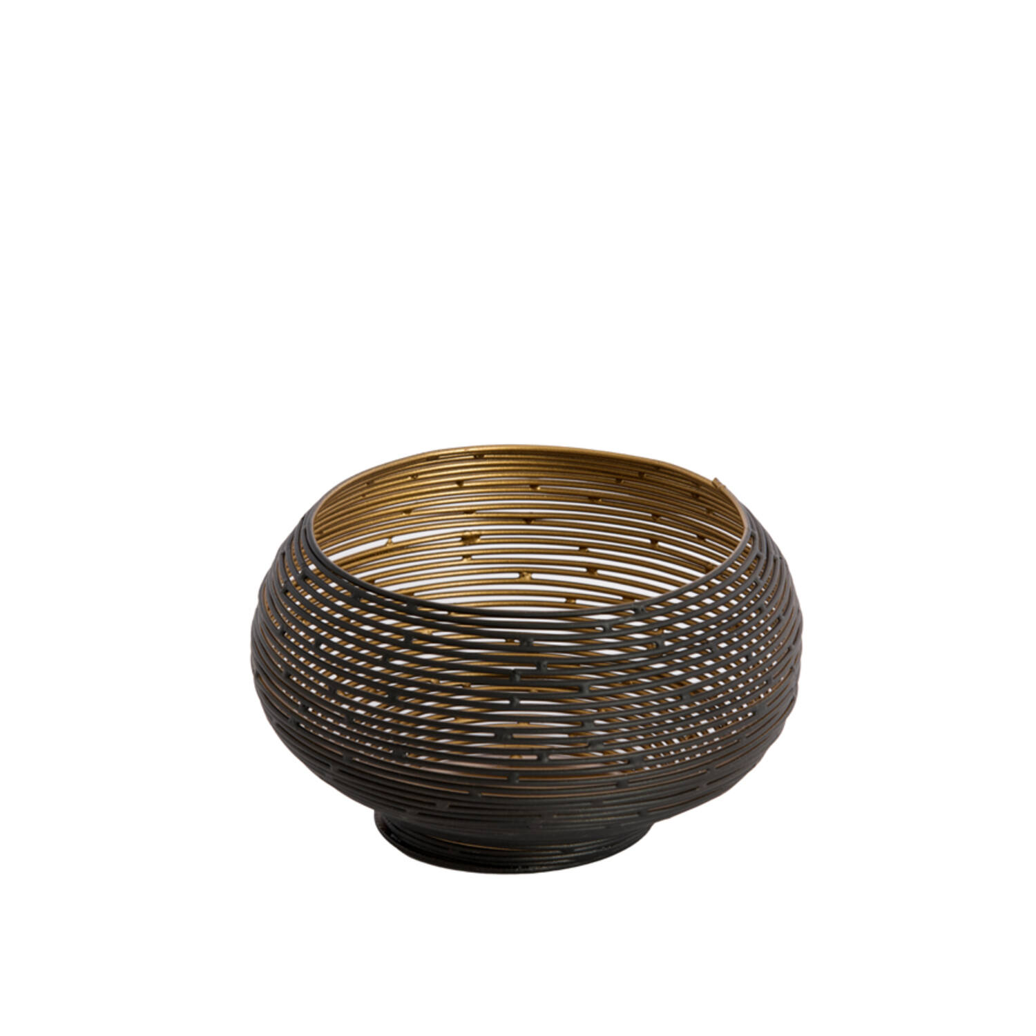 Light & Living Theelicht Ø15x9 cm URBINO mat zwart+goud