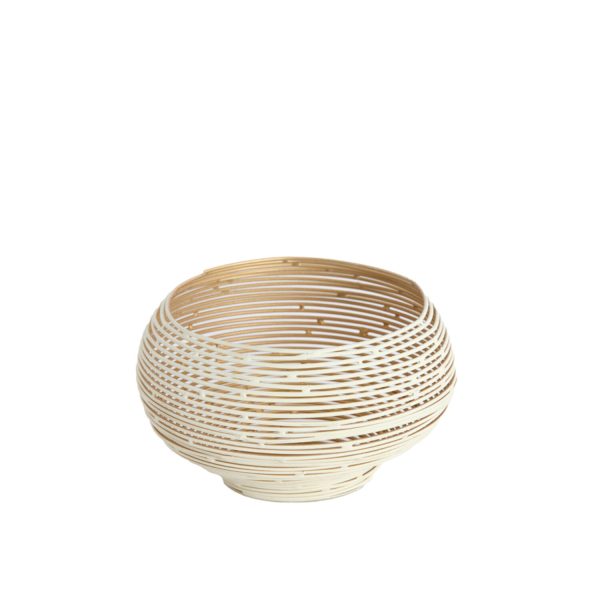 Light & Living Theelicht Ø15x9 cm URBINO mat crème+goud