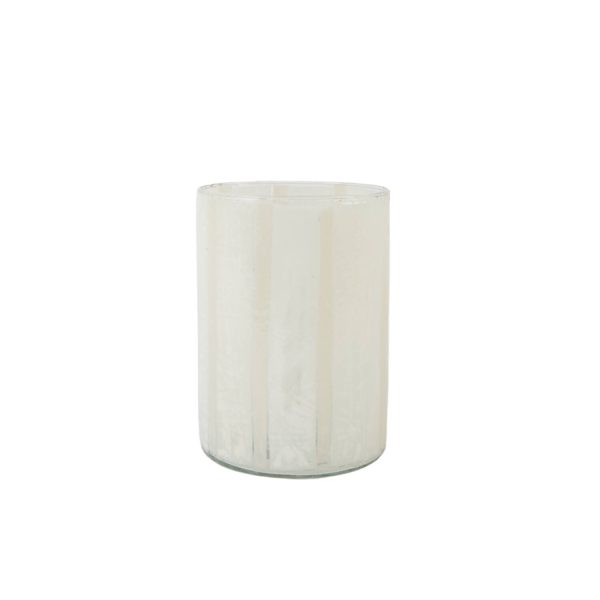 Light & Living Theelicht Ø14x20 cm DRINO glas transparant+crème+beige
