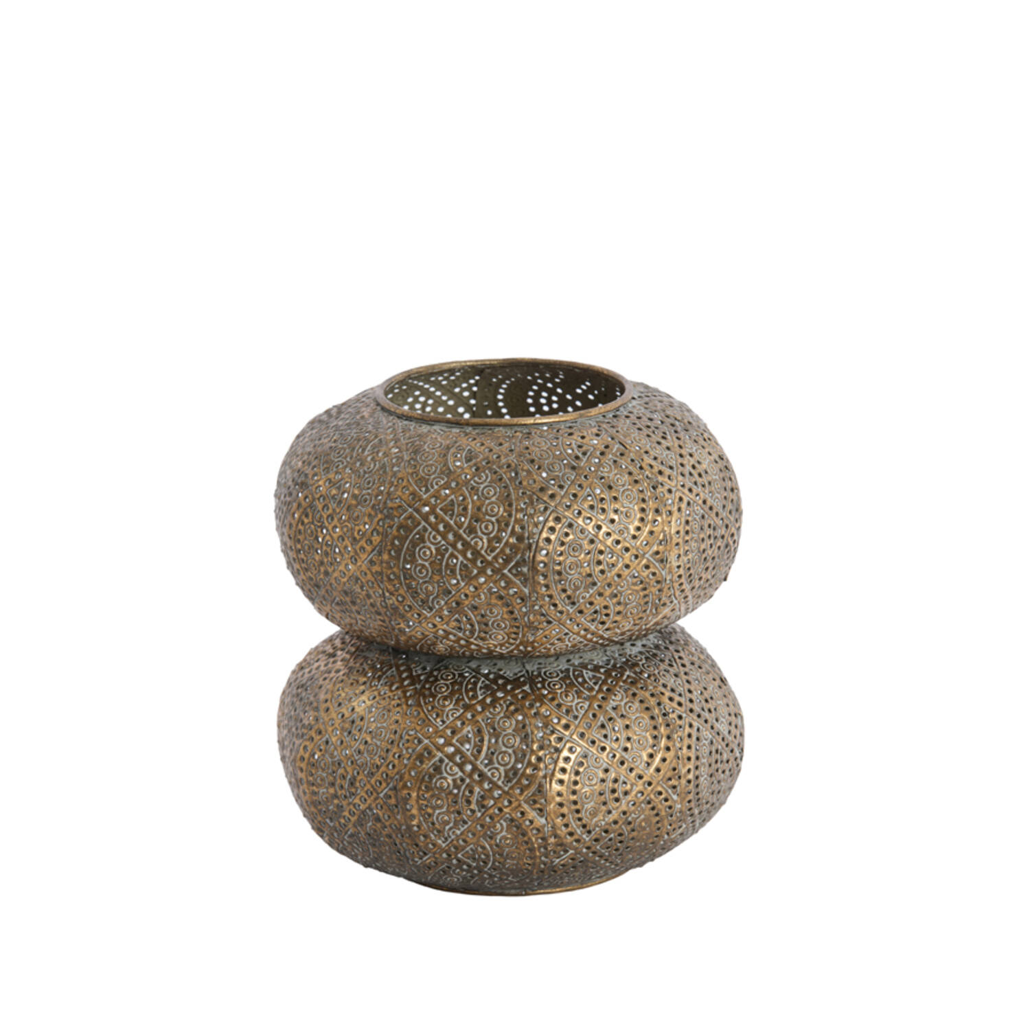Light & Living Windlicht Ø18,5x18,5 cm KAITO bruin goud