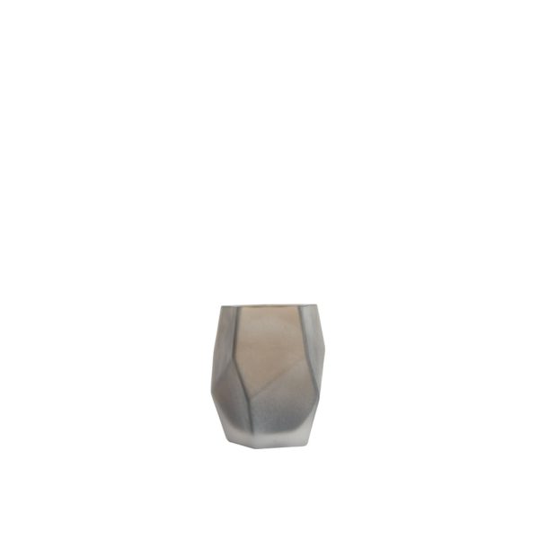 Light & Living Theelicht Ø8x10 cm NOBLE glas mat donker bruin
