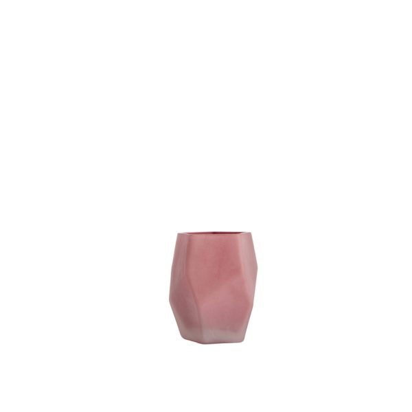 Light & Living Theelicht Ø8x10 cm NOBLE glas mat donker roze
