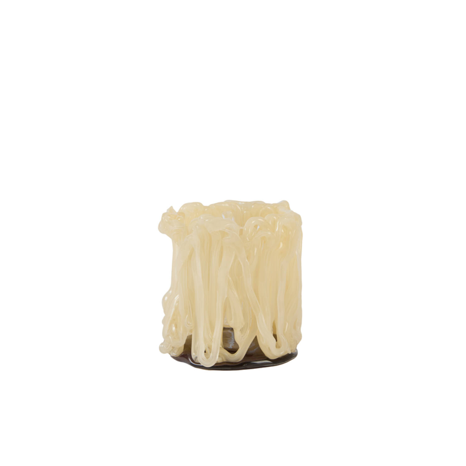 Light & Living Theelicht Ø12,5x14 cm MIRAY glas beige+donker bruin