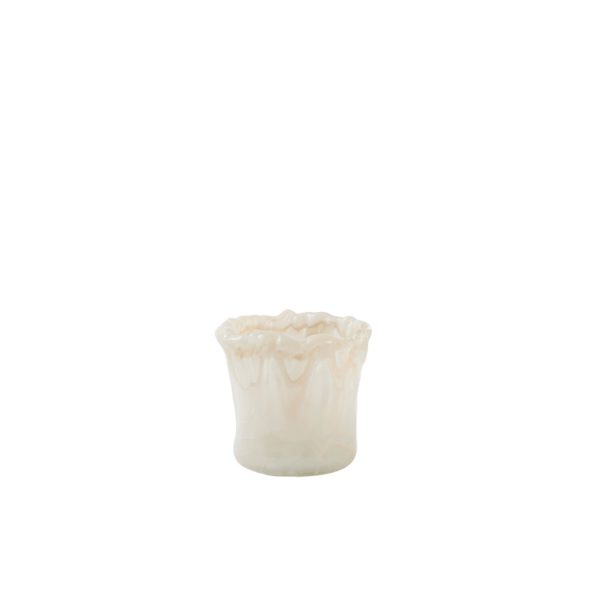 Light & Living Theelicht Ø12x12 cm MYRON glas crème