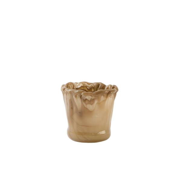 Light & Living Theelicht Ø15x15 cm MYRON glas licht bruin