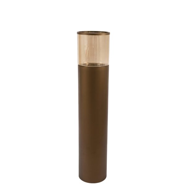 Light & Living Windlicht Ø25,5x127 cm YON mat bruin-brons+glas bruin luster