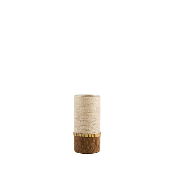 Light & Living Theelichthouder Ø10x23 cm MELORA crème+bruin