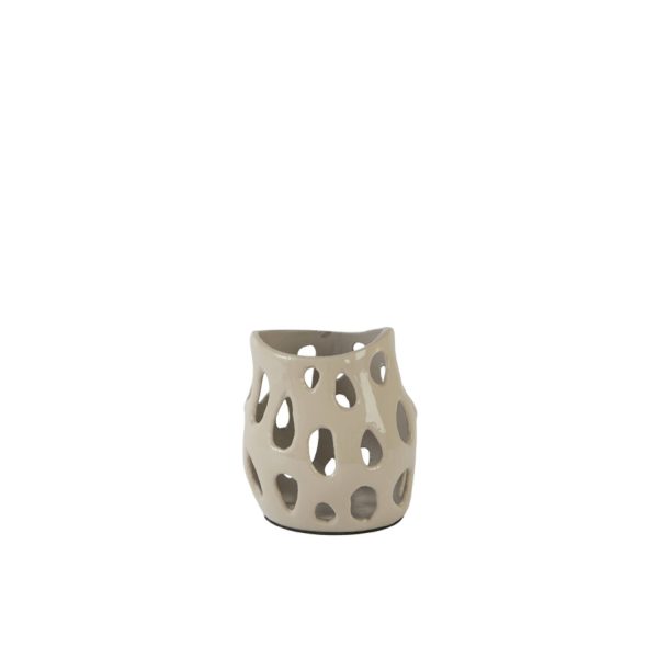 Light & Living Theelicht Ø10x10 cm SARANI glans licht grijs
