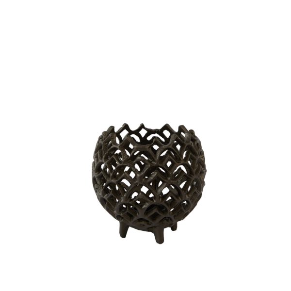Light & Living Theelicht Ø15x14,5 cm GUBANI mat bruin-brons