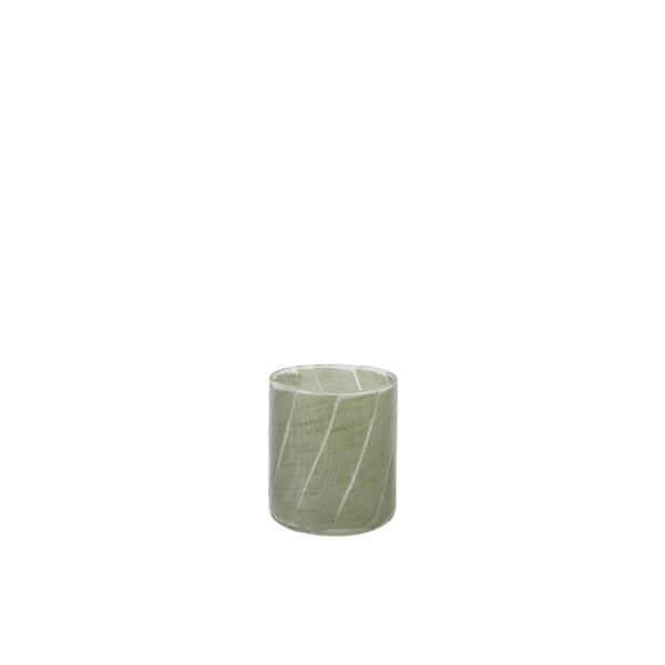 Light & Living Theelicht Ø8x9 cm BADAYA glas groen
