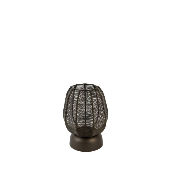 Light & Living Windlicht Ø18,5x24 cm SAMRET mat bruins-brons