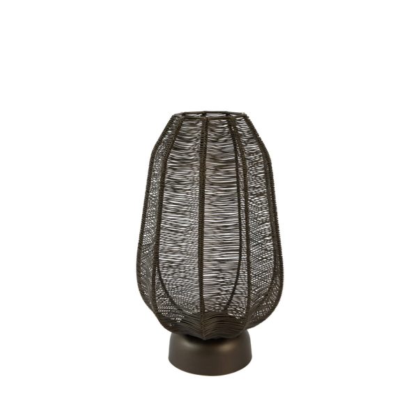Light & Living Windlicht Ø23x38,5 cm SAMRET mat bruins-brons