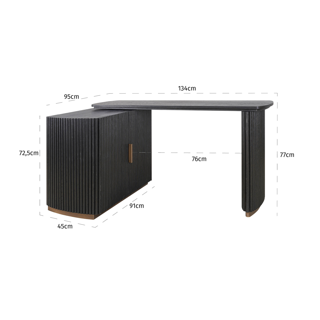 Richmond Interiors Bureau Cambon dark coffee