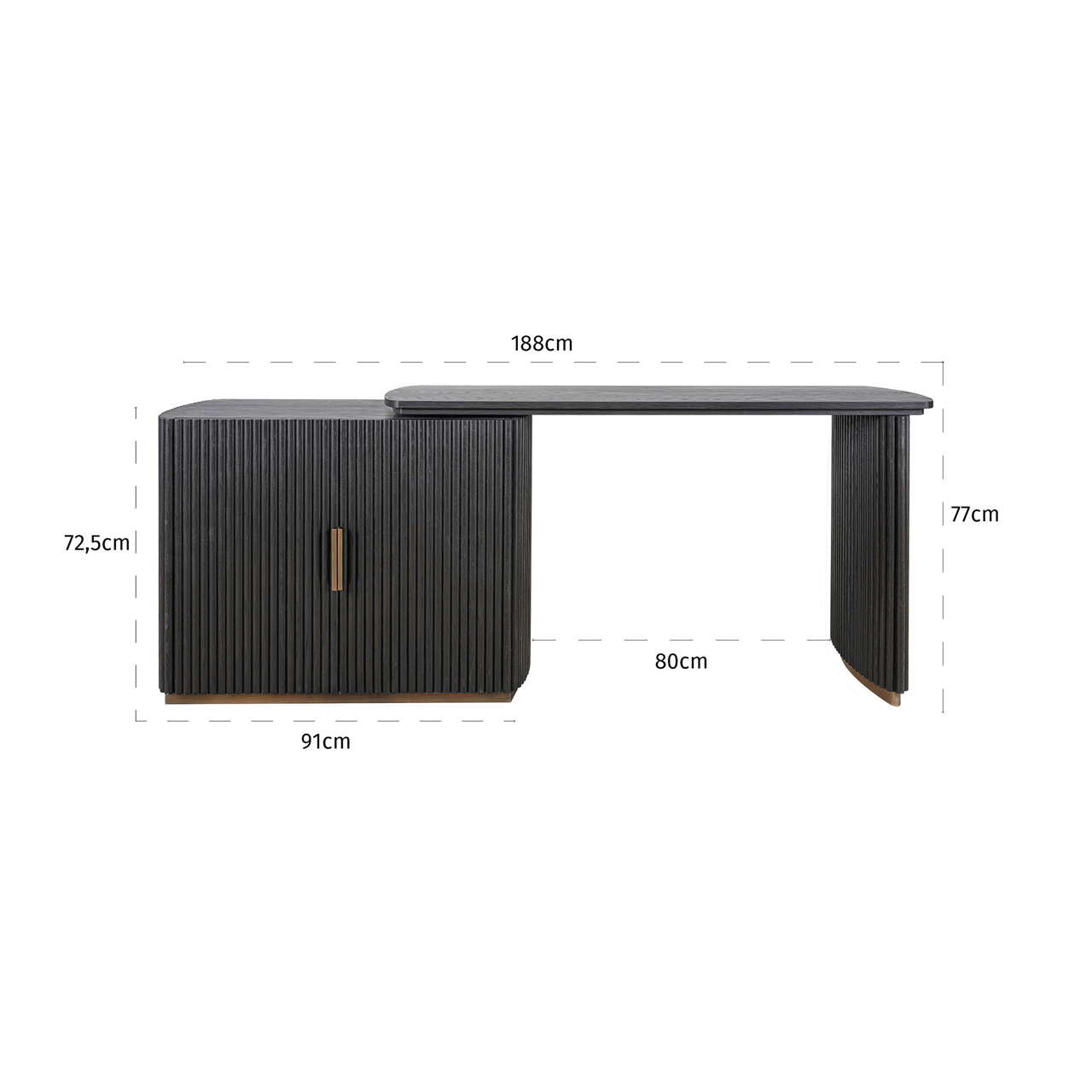 Richmond Interiors Bureau Cambon dark coffee