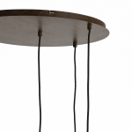Light & Living Hanglamp 5L Ø76x80 cm HUXI hout prnt d bruin+linnen nat.
