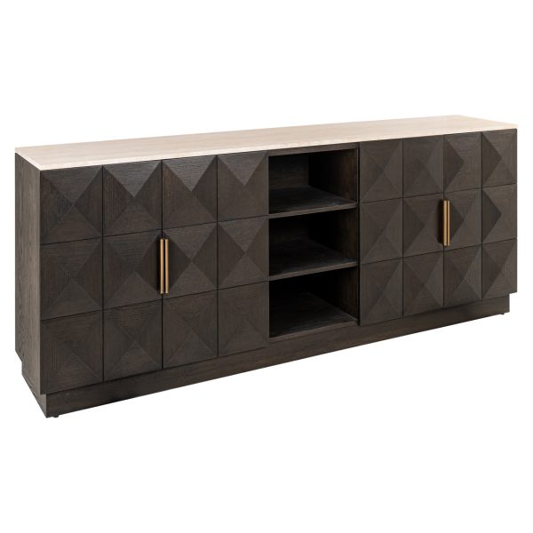 Richmond Interiors Dressoir Claremont brown  4-doors 2-shelves