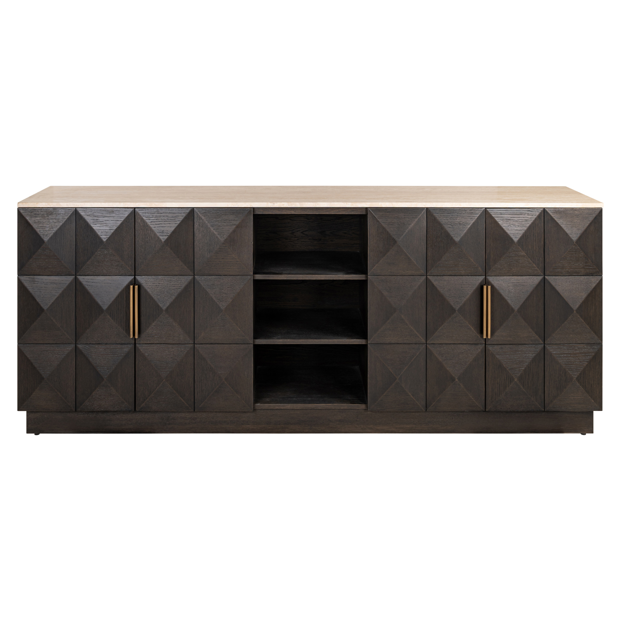 Richmond Interiors Dressoir Claremont brown 4-doors 2-shelves