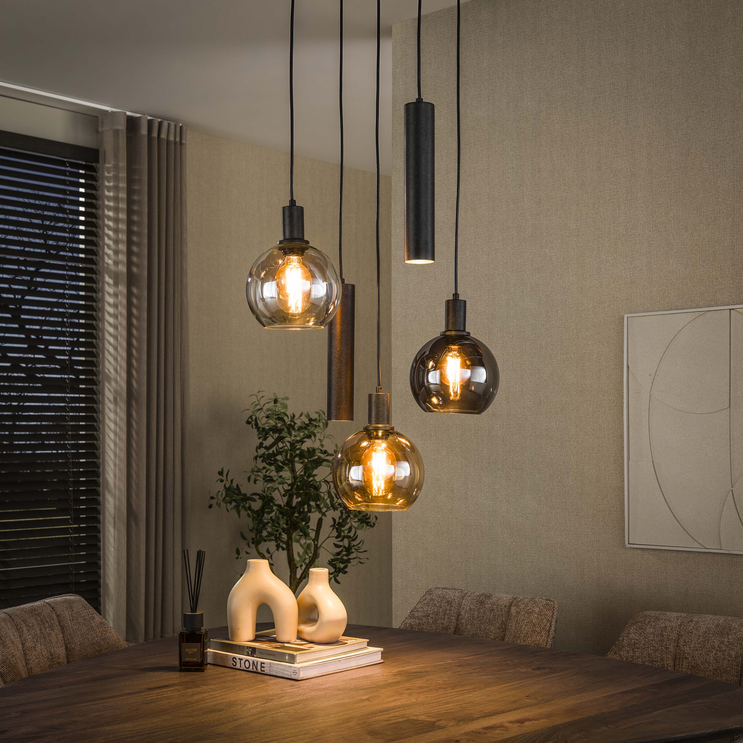 Zijlstra Hanglamp Sfera Tricolore getrapt 5L