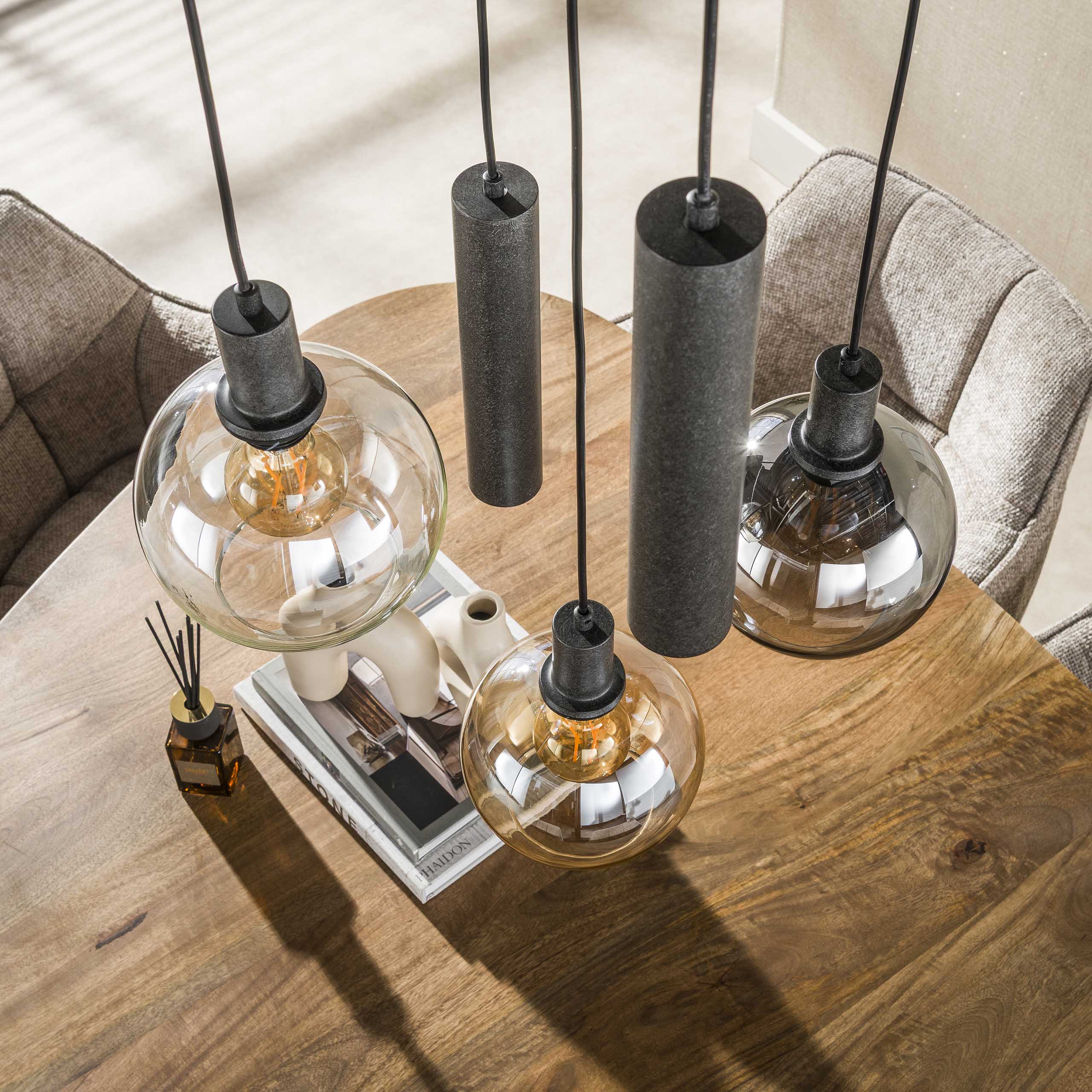 Zijlstra Hanglamp Sfera Tricolore getrapt 5L