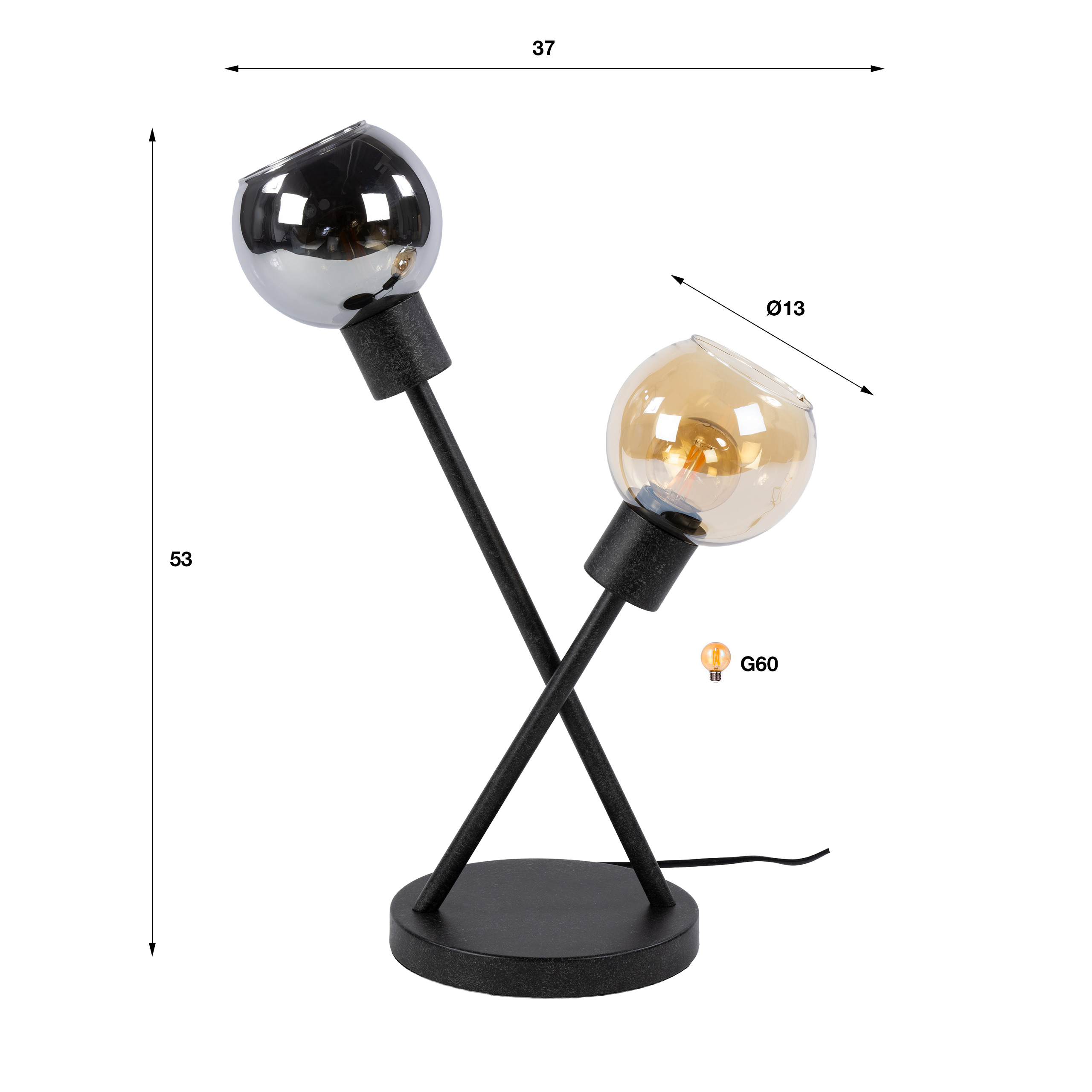 Zijlstra Tafellamp Sfera Tricolore 2L