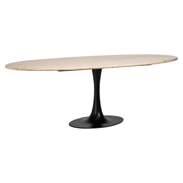 Richmond Interiors Eettafel Hampton black oval 230