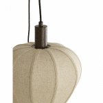 Light & Living Hanglamp 5L Ø76x80 cm HUXI hout prnt d bruin+linnen nat.