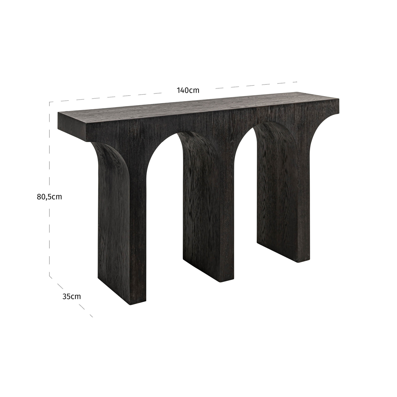 Richmond Interiors Console Ashford dark brown