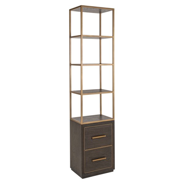 Richmond Interiors Wandkast Carter brown small 2-drawers