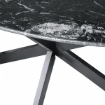 Livingfurn Marble Oval Spider Black 180cm