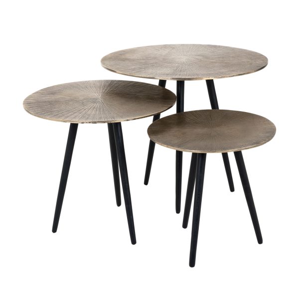 Richmond Interiors Salontafel Vittorio champagne gold (Set of 3)