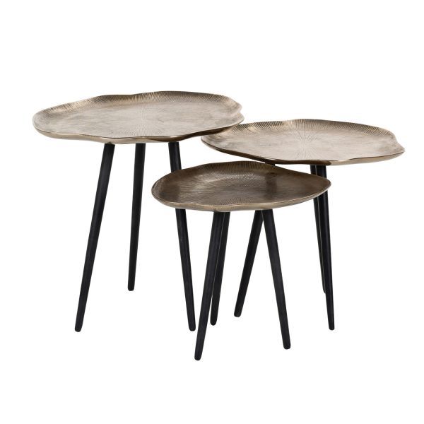 Richmond Interiors Salontafel Volenta champagne gold (Set of 3)