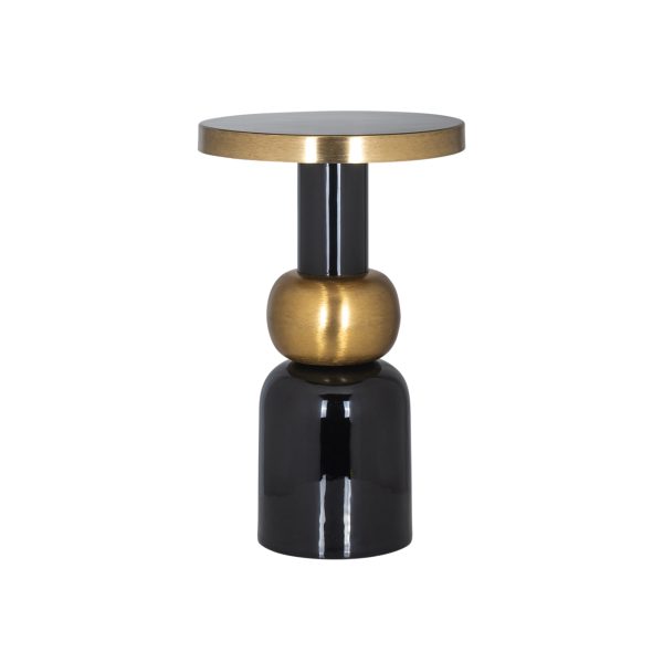 Richmond Interiors Bijzettafel Mose black 41Ø