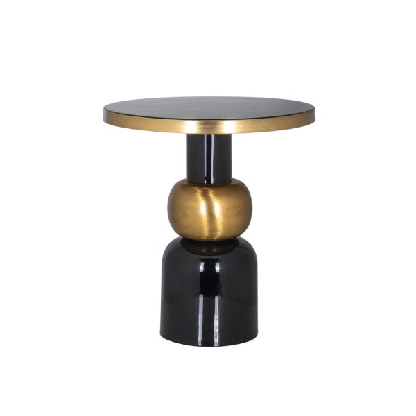 Richmond Interiors Bijzettafel Mose black 51Ø