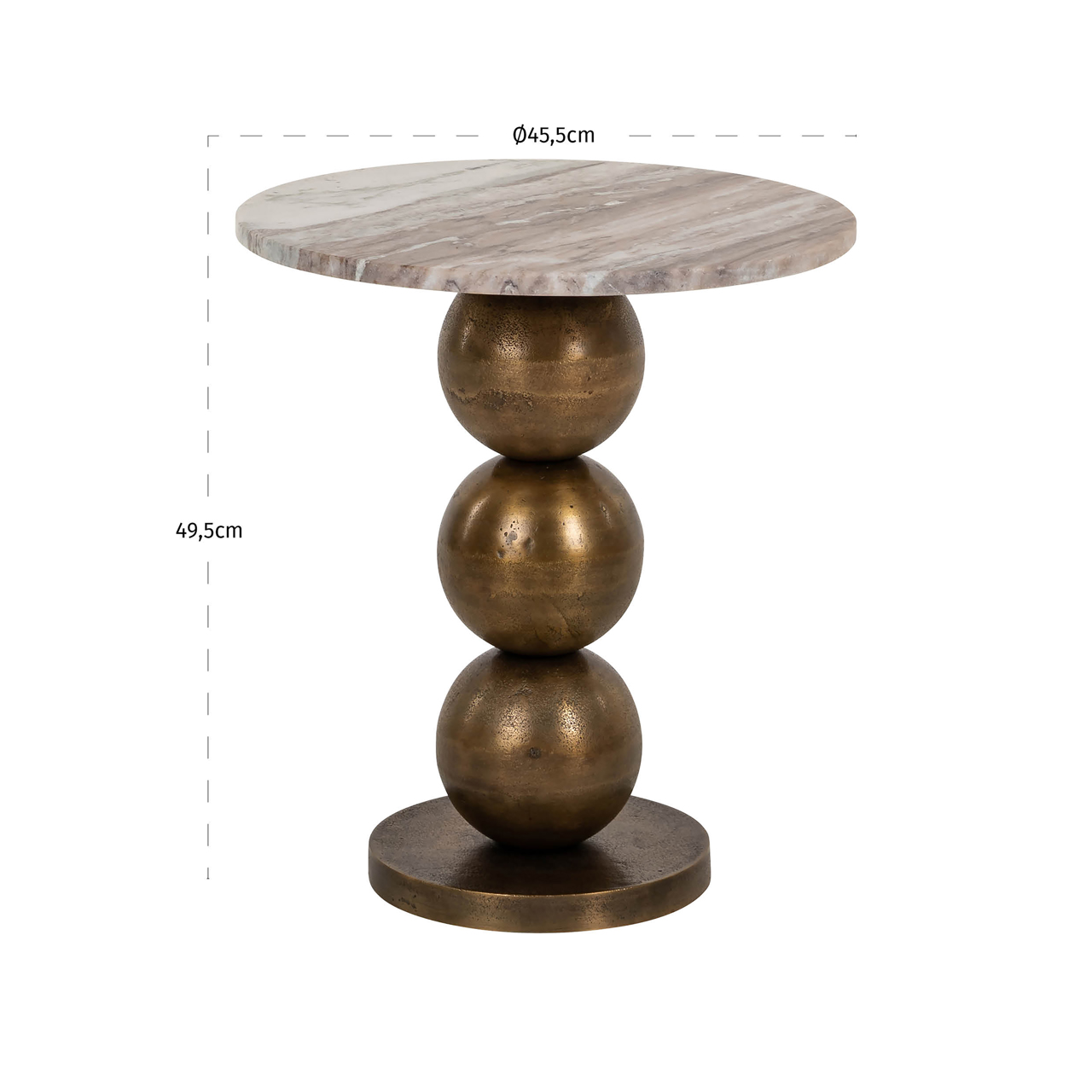 Richmond Interiors Bijzettafel Barley Blush beige